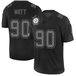 Pittsburgh Steelers #90 T.J. Watt Men's Nike Black 2019 Salute to Service Limited Stitched NFL Jersey - Custom Name