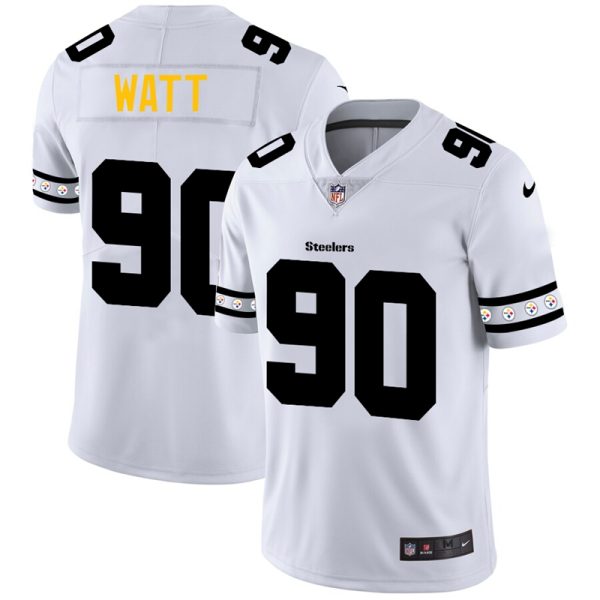 Pittsburgh Steelers #90 T.J. Watt Nike White Team Logo Vapor Limited NFL Jersey - Custom Name