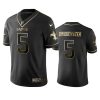 Saints #5 Teddy Bridgewater Men's Stitched NFL Vapor Untouchable Limited Black Golden Jersey - Custom Name