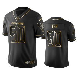 Buccaneers #50 Vita Vea Men's Stitched NFL Vapor Untouchable Limited Black Golden Jersey - Custom Name