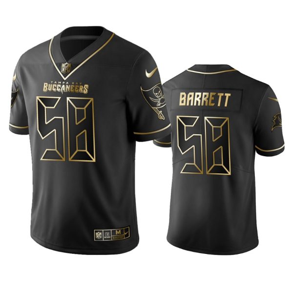 Buccaneers #58 Shaquil Barrett Men's Stitched NFL Vapor Untouchable Limited Black Golden Jersey - Custom Name