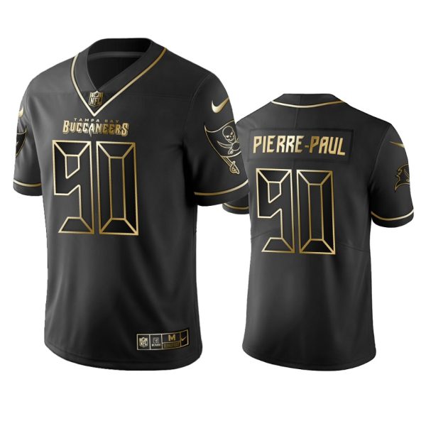 Buccaneers #90 Jason Pierre-Paul Men's Stitched NFL Vapor Untouchable Limited Black Golden Jersey - Custom Name