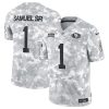 Men's San Francisco 49ers #1 Deebo Samuel 2024 F.U.S.E Arctic Camo Salute to Service Limited Stitched Football Jersey