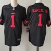 Men's San Francisco 49ers #1 Deebo Samuel Black Vapor Untouchable Limited Stitched Football Jersey - Custom Name