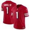 Men's San Francisco 49ers #1 Deebo Samuel New Red F.U.S.E. Vapor Untouchable Limited Stitched Football Jersey - Custom Name
