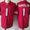 Men's San Francisco 49ers #1 Deebo Samuel New Red Vapor Untouchable Limited Stitched Football Jersey - Custom Name