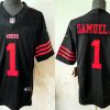 Men's San Francisco 49ers #1 Deebo Samuel SR Black 2024 F.U.S.E Vapor Untouchable Limited Stitched Football Jersey - Custom Name