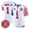 Men's San Francisco 49ers #1 Deebo Samuel White 2024 F.U.S.E. American Vapor Limited Stitched Football Jersey - Custom Name