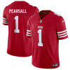 Men's San Francisco 49ers #1 Ricky Pearsall Red 2025 F.U.S.E. Vapor Untouchable Limited Stitched Football Jersey - Custom Name