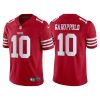 Men's San Francisco 49ers #10 Jimmy Garoppolo 2022 New Scarlet Vapor Untouchable Stitched Football Jersey - Custom Name