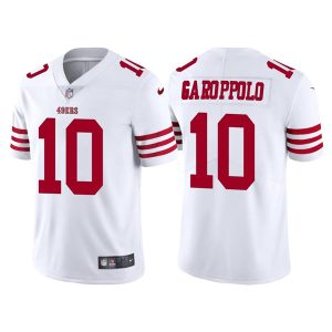 Men's San Francisco 49ers #10 Jimmy Garoppolo 2022 New White Vapor Untouchable Stitched Football Jersey - Custom Name