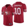 Men's San Francisco 49ers #10 Jimmy Garoppolo Red 2020 Team Big Logo Limited Stitched Jersey - Custom Name