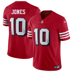 Men's San Francisco 49ers #10 Mac Jones New Red 2025 F.U.S.E. Vapor Untouchable Limited Stitched Football Jersey - Custom Name