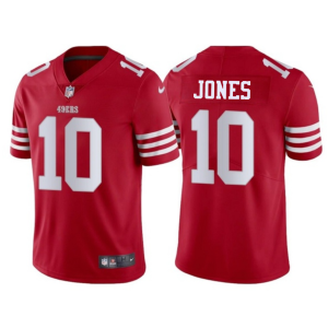 Men's San Francisco 49ers #10 Mac Jones Red 2025 Vapor Untouchable Limited Stitched Football Jersey - Custom Name