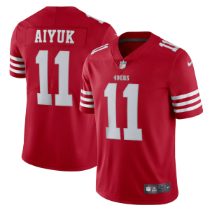 Men's San Francisco 49ers #11 Brandon Aiyuk 2022 New Scarlet Vapor Untouchable Stitched Football Jersey - Custom Name