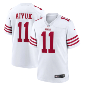 Men's San Francisco 49ers #11 Brandon Aiyuk 2022 New White Stitched Game Jersey - Custom Name
