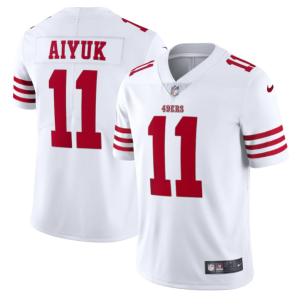 Men's San Francisco 49ers #11 Brandon Aiyuk 2022 New White Vapor Untouchable Stitched Jersey - Custom Name
