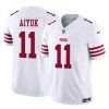 Men's San Francisco 49ers #11 Brandon Aiyuk White 2023 F.U.S.E. Vapor Limited Stitched Football Jersey - Custom Name