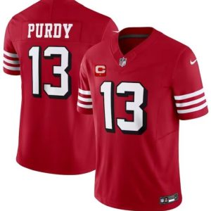 Men's San Francisco 49ers #13 Brock Purdy 2023 F.U.S.E. With 1-Star C Patch New Red Vapor Untouchable Limited Stitched Football Jersey - Custom Name