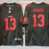 Men's San Francisco 49ers #13 Brock Purdy Black 2023 F.U.S.E. Vapor Untouchable Limited Stitched Football Jersey - Custom Name