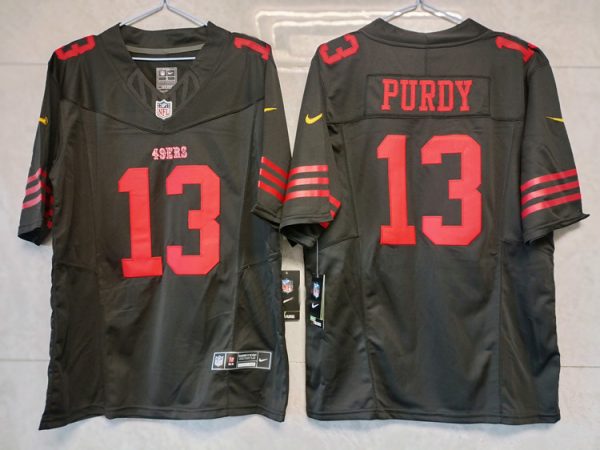 Men's San Francisco 49ers #13 Brock Purdy Black 2023 F.U.S.E. Vapor Untouchable Limited Stitched Football Jersey - Custom Name
