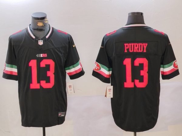 Men's San Francisco 49ers #13 Brock Purdy Black F.U.S.E. Mexico Vapor Limited Stitched Football Jersey - Custom Name