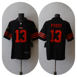 Men's San Francisco 49ers #13 Brock Purdy Black Vapor Untouchable Limited Stitched Football Jersey - Custom Name