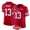 Men's San Francisco 49ers #13 Brock Purdy Red 2023 F.U.S.E. With 1-Star C Patch And NFC West Champions Patch Stitched Football Jersey - Custom Name