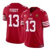 Men's San Francisco 49ers #13 Brock Purdy Red 2023 F.U.S.E. With 1-star C Ptach And John Madden Patch Vapor Limited Stitched Football Jersey - Custom Name