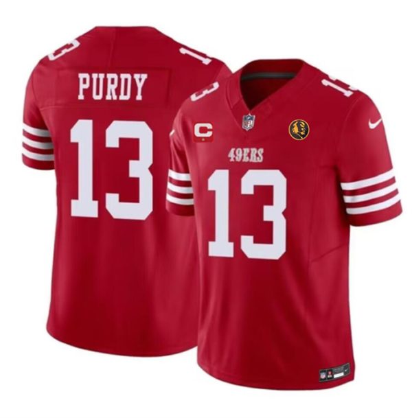 Men's San Francisco 49ers #13 Brock Purdy Red 2023 F.U.S.E. With 1-star C Ptach And John Madden Patch Vapor Limited Stitched Football Jersey - Custom Name