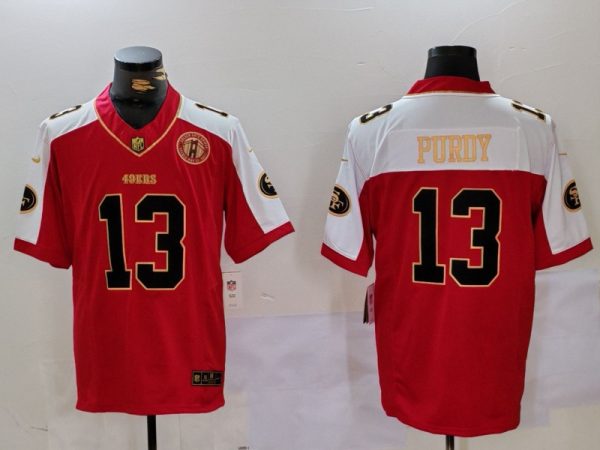 Men's San Francisco 49ers #13 Brock Purdy Red F.U.S.E. Golden Gate Bridge Alternate Vapor Limited Stitched Football Jersey - Custom Name