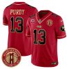 Men's San Francisco 49ers #13 Brock Purdy Red F.U.S.E. Golden Gate Bridge With 1-Star C Patch Scarlet Vapor Limited Stitched Football Jersey - Custom Name