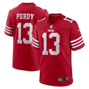 Men's San Francisco 49ers #13 Brock Purdy Red Stitched Game Jersey - Custom Name