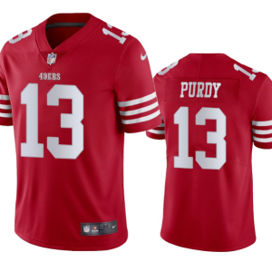 Men's San Francisco 49ers #13 Brock Purdy Red Vapor Untouchable Limited Stitched Football Jersey - Custom Name
