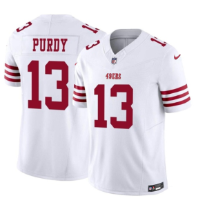 Men's San Francisco 49ers #13 Brock Purdy White 2023 F.U.S.E. Vapor Untouchable Limited Stitched Football Jersey - Custom Name