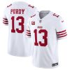 Men's San Francisco 49ers #13 Brock Purdy White 2024 F.U.S.E. With 2-Star C Patch Vapor Untouchable Limited Stitched Football Jersey - Custom Name