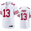 Men's San Francisco 49ers #13 Brock Purdy White Stitched Game Jersey - Custom Name