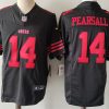 Men's San Francisco 49ers #14 Ricky Pearsall Black 2024 Draft F.U.S.E. Vapor Untouchable Limited Stitched Football Jersey - Custom Name
