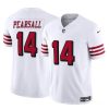 Men's San Francisco 49ers #14 Ricky Pearsall New White 2024 Draft F.U.S.E. Vapor Untouchable Limited Stitched Football Jersey - Custom Name