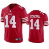 Men's San Francisco 49ers #14 Ricky Pearsall Red 2024 Draft Vapor Untouchable Limited Stitched Football Jersey - Custom Name