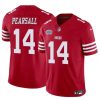 Men's San Francisco 49ers #14 Ricky Pearsall Red 2024 With Draft Patch F.U.S.E. Vapor Untouchable Limited Stitched Football Jersey - Custom Name
