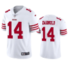 Men's San Francisco 49ers #14 Sam Darnold White Vapor Untouchable Limited Stitched Football Jersey - Custom Name