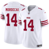 Men's San Francisco 49ers #14 Tanner Mordecai White 2025 F.U.S.E. Vapor Untouchable Limited Stitched Football Jersey - Custom Name