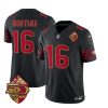 Men's San Francisco 49ers #16 Joe Montana Black 2023 F.U.S.E. 50th Patch Vapor Limited Stitched Football Jersey - Custom Name