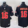 Men's San Francisco 49ers #16 Joe Montana Black Vapor Untouchable Limited Stitched Jersey - Custom Name
