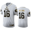 Men's San Francisco 49ers #16 Joe Montana White Gold Stitched Jersey - Custom Name