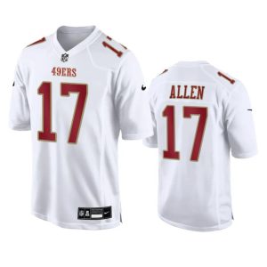Men's San Francisco 49ers #17 Brandon Allen White Fashion Vapor Untouchable Limited Stitched Football Jersey - Custom Name
