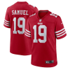 Men's San Francisco 49ers #19 Deebo Samuel 2022 New Scarlet Stitched Game Jersey - Custom Name