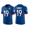 Men's San Francisco 49ers #19 Deebo Samuel 2022 Royal NFC Pro Bowl Stitched Jersey - Custom Name
