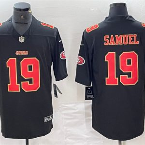 Men's San Francisco 49ers #19 Deebo Samuel Black Vapor Untouchable Limited Stitched Jersey - Custom Name